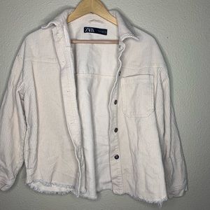 Zara, tan color, ribbed textured jacket